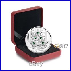 Canada 2011 20$ Crystal snowflake christmas tree swarovski 1oz fine silver coin