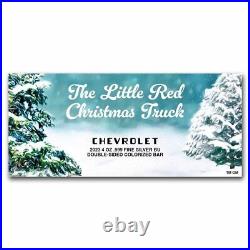 Chevrolet 4 oz Silver Bar Christmas Red Truck with Tree SKU#278974