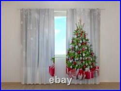 Christmas Decoration Curtain Christmas Tree in Silver and Red, any sizes