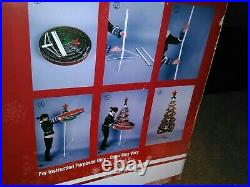 Christmas Light Up Tree LED Silver Ribbon! New in Box All-Weather, Long Life