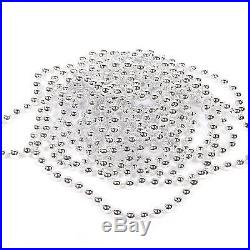 Christmas Tree Plastic Bead Chain Garland Decoration 5 meters (Silver)