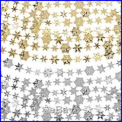 Christmas Tree Plastic Gold Silver Snowflake Chain Garland Decoration 5 meters