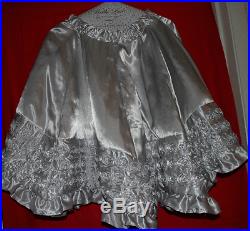 Christmas Tree Skirt Shiny Silver Large 56 Fully Lined Christmas Tree Skirt New