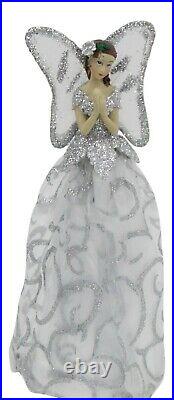 Christmas Tree Topper Fairy Angel Decoration Treetop Ornaments White Silver Gown