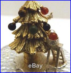 Christopher Nigel Lawrence Woodland Christmas Tree In Sterling Silver & Gilt