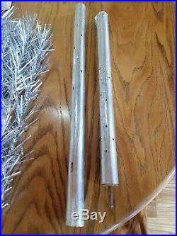 Cool Vintage Aluminum Stainless Silver 6' Christmas Tree 55 Branch Evergleam