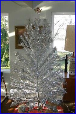 Deluxe Vintage 6.5ft Silver Christmas Tree 118 Branches