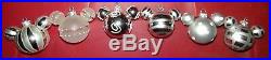 Disney Mickey Mouse Ears silver Glass Christmas Tree Ornament set of 41