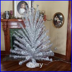 Evergleam 7 ft 100 Branch Aluminum Christmas Tree with Revolving Musical Stand