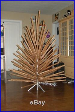 Evergleam 94 Branch Silver Pom Pom 6' Aluminum Christmas Tree, Revolving Stand