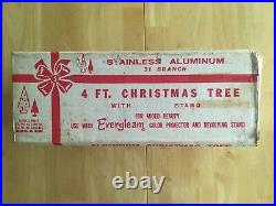 Evergleam Aluminum Christmas Tree 4ft. 31 Fountain Branches