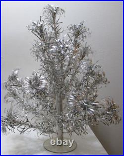 Evergleam Fountain Stainless Aluminum Christmas Tree 2 ft BOX 19 PomPom Branches