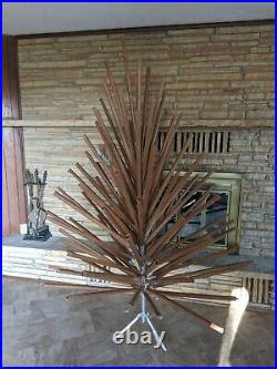 Evergleam Vintage 7' Tall Silver Aluminum Christmas Tree Pom Pom 94 Branch