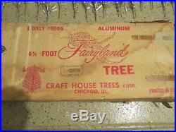 Fairyland # 5006 Aluminum Christmas Tree 6 1/2 Ft, Silver