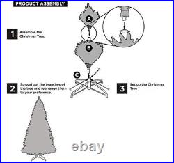 Fawyn 6' Ft Sparking Gorgeous Folding Artificial Tinsel Christmas Tree Silver