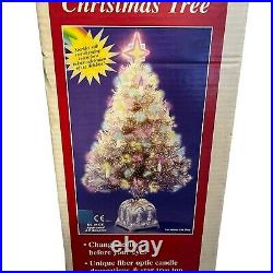 Fiber Optic Glow Christmas Tree 36 Puelo Artificial Silver Base Color Change