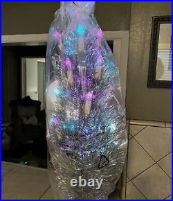 Fiber Optic Glow Christmas Tree 36 Puelo Artificial Silver Base Color Change