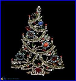 Free standing vintage rhinestone Christmas tree Prong Set Stones (# 13700)