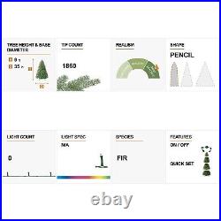 Glitz Design Glitzhome 9ft Silver Tinsel Artificial Christmas Tree (2014600100)