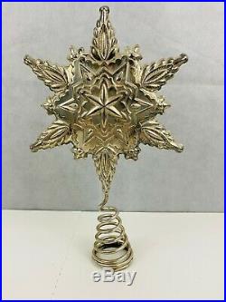 Gorham 1999 Christmas Silver Plate Snowflake Tree Top Topper Ornament Decoration