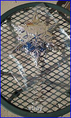 Gorham Silver Plate Snowflake Christmas Tree Topper Ornament 1999 In Box Nos #2
