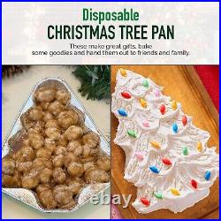 Green Disposable Holiday/ Christmas Tree Cake Pan & Gift Pan NO LIDS #9501X