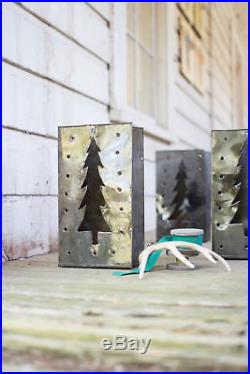 GwG Outlet Set of 6 Tin Bag Christmas Tree Lantern A5655