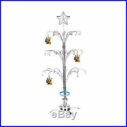 HOHIYA Ornament Display Tree Stand Metal Christmas Rotating Dog Cat Glass Bal