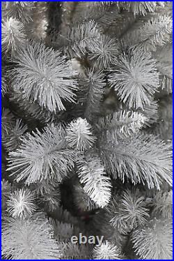 HOLIDAY STUFF Glitter Silver Pine Christmas Tree with Frosted Tips (6Ft)