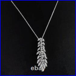 HOT SALE! 1 CT Round Diamond 14k White Gold Finish Tree Branch Pendant With Chain