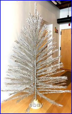 HUGE 7 Foot Custom Carey-McFall Silver Aluminum Taper 153 Branch Christmas Tree