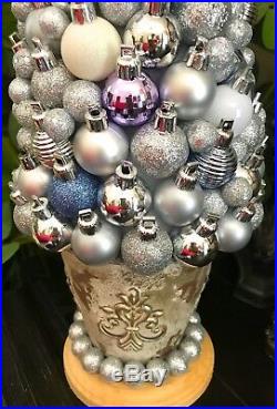 Handmade Unique 22 Silver Fantasy Christmas Tree Centerpiece Holiday Decor
