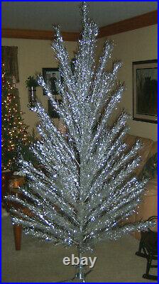 Htf Sharp Collector's Vtg 7 Ft. Regal S Aluminum Silver Stainless Xmas Tree