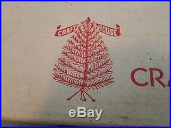 In ORIGINAL BOX 6'. 5 CRAFT HOUSE SILVER ALUMINUM TREE MADE IN USA ALL ORIGINAL