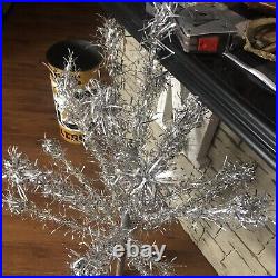 Incomplete Vtg Stainless Aluminum 4' Christmas Tree no Box