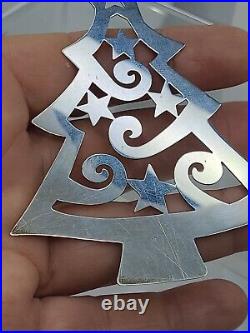 James Avery 925 Sterling Silver Cutout Christmas Tree 2012 Ornament or Pendant