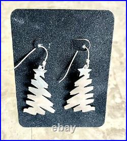 James Avery Christmas Tree Ear Hook Earrings Sterling Silver Retired
