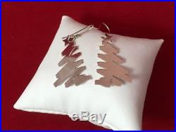James Avery RETIRED Sterling Silver Christmas Tree Dangle Earrings