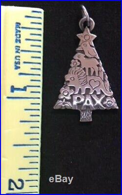 James Avery Retired Pax Animals Christmas Tree Pendant Sterling Silver