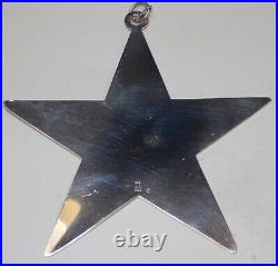 James Avery Sterling Silver Rare Retired Star Christmas Tree Ornament No Mono