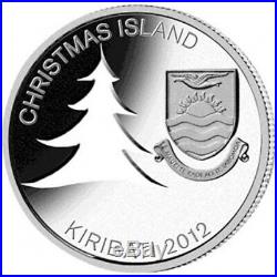 Kiribati 2012 20$ Merry Christmas Tree 2 OZ Silver Coin COA BOX