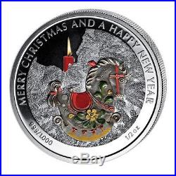 Liberia 2010 6x 2$ Tree Happy Christmas and New Year 6x 1/2 Oz Proof Silver Coin