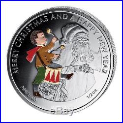 Liberia 2010 6x 2$ Tree Happy Christmas and New Year 6x 1/2 Oz Proof Silver Coin