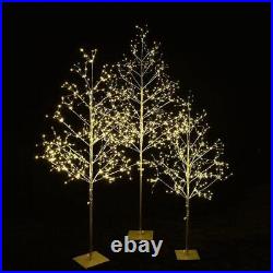 Lightshare Christmas Tree 6 ft. Artificial Adjustable Metal Silver (3-Pack)