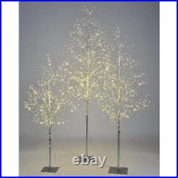 Lightshare Christmas Tree 6 ft. Artificial Adjustable Metal Silver (3-Pack)