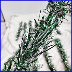 Lot Vintage Aluminum Green & Silver 22 Christmas Tree branches 13 Total