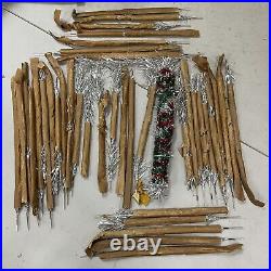 Lot of 50 Vintage Aluminum Christmas Tree Replacement Branches 24 Evergleam