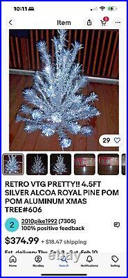 MCM Aluminum PECO Pom Pom Tree & Garnet Revolving Musical Stand, Vintage Bulbs