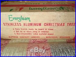 MCM Vintage Evergleam 94 Branch 6 Ft. Aluminum Stainless Silver Pom X Mas Tree