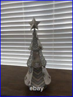 Mackenzie Childs 15-inch Silver Snowfall Capiz Christmas Tree in Original Box